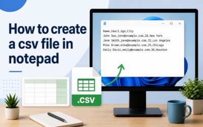 How to Create a CSV File in Notepad