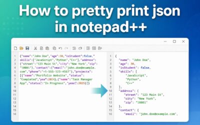How to Pretty Print JSON in Notepad++